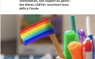« Intimidation, non respect du genre : des élèves LGBTQ+ racontent leurs défis à l’école », article de Radio-Canada